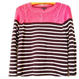 Solid striped sweater